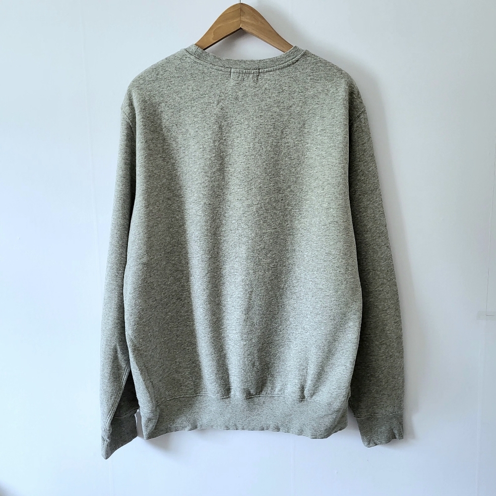 Men's Polo Ralph Lauren Big Pony Splash Paint Effect Grey Crewneck Sweatshirt L - Picture 6 of 6